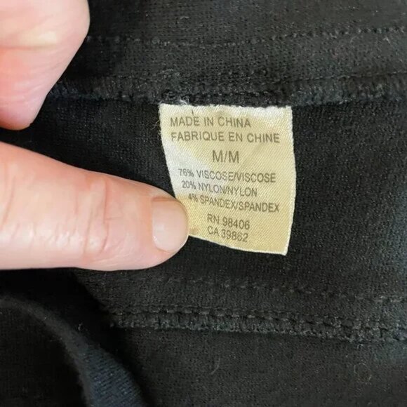 Theory Luanne Ponte Knit Dress 3/4 Sleeves Mini Black Round Neck Size M - Picture 13 of 14